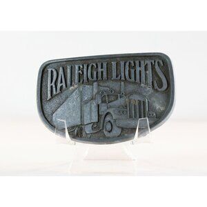 Raleigh Lights Cigarettes Belt Buckle Tobacco Trucking Solid Metal Buckle